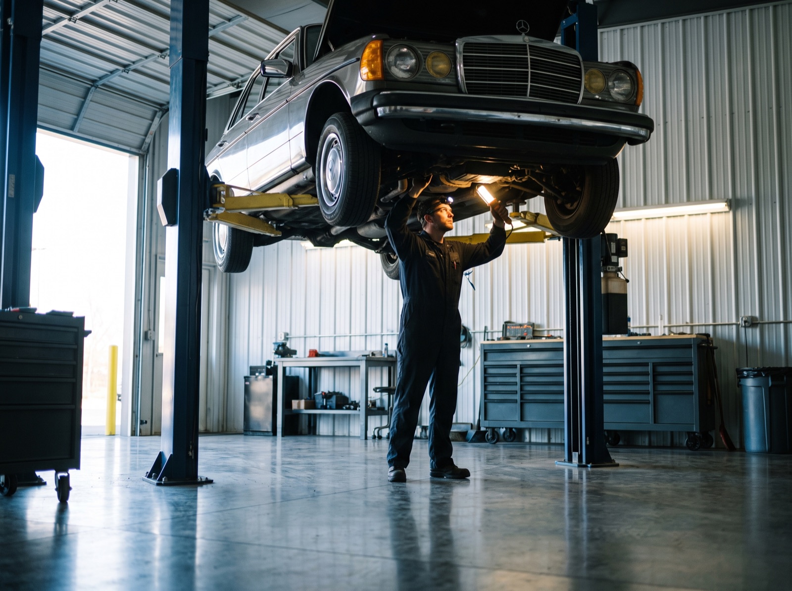 The service bay at Caper Auto Care