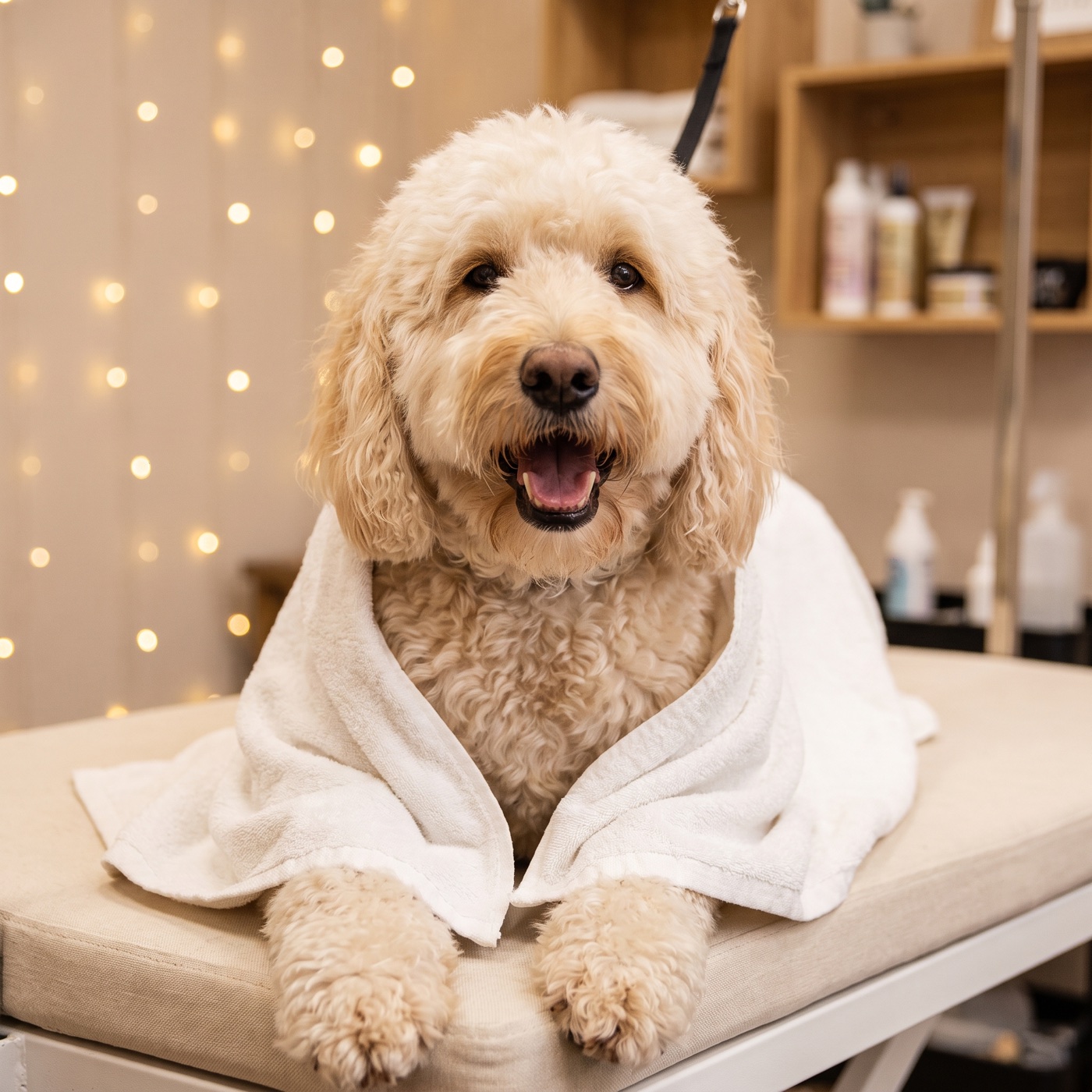 Bath and blow-dry at Elaine's Poodle Parlour