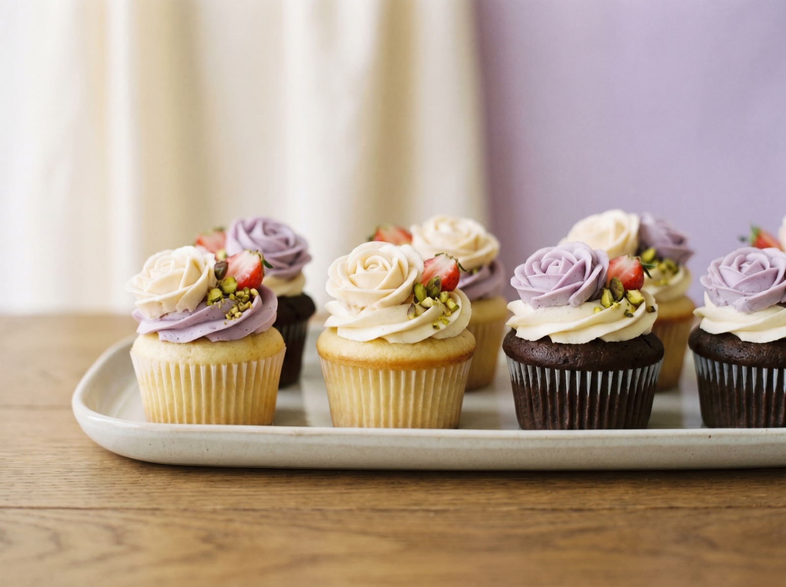 An overhead spread of the bakery selection
