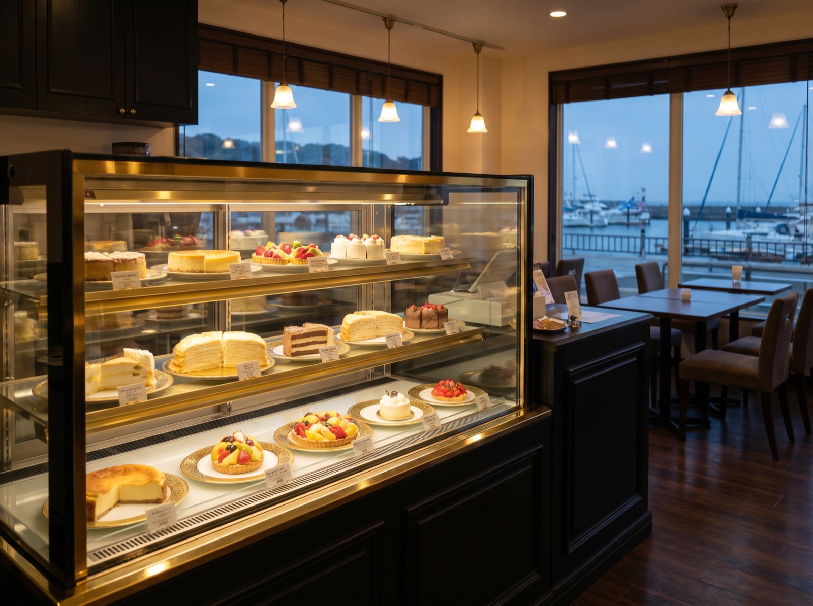 An overhead spread of the bakery selection