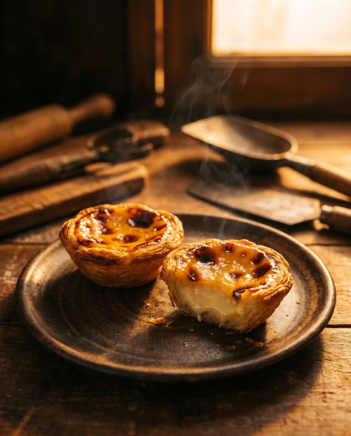Warm Egg Custard Tarts, freshly made